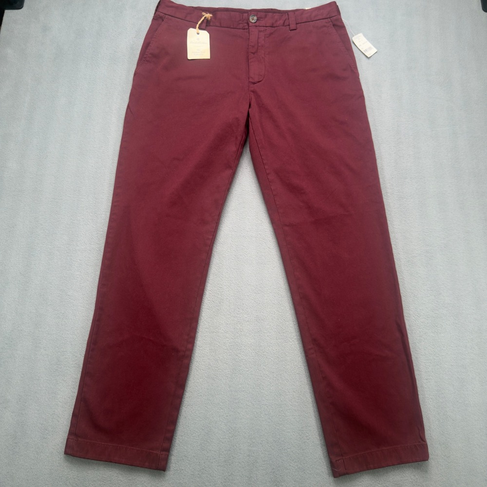 Brooks Brothers Red Fleece Chinos 34x30 Burgundy Garment Dyed Pants